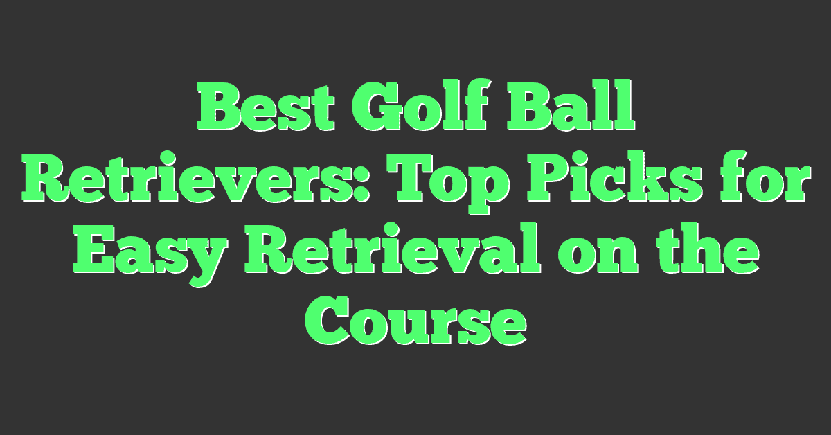 Best Golf Ball Retrievers: Top Picks for Easy Retrieval on the Course